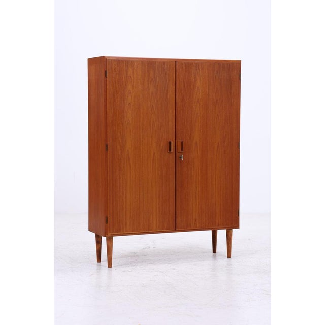 Vintage Danish Teak Linen Cabinet by Børge Mogensen, 1960s For Sale - Image 14 of 14