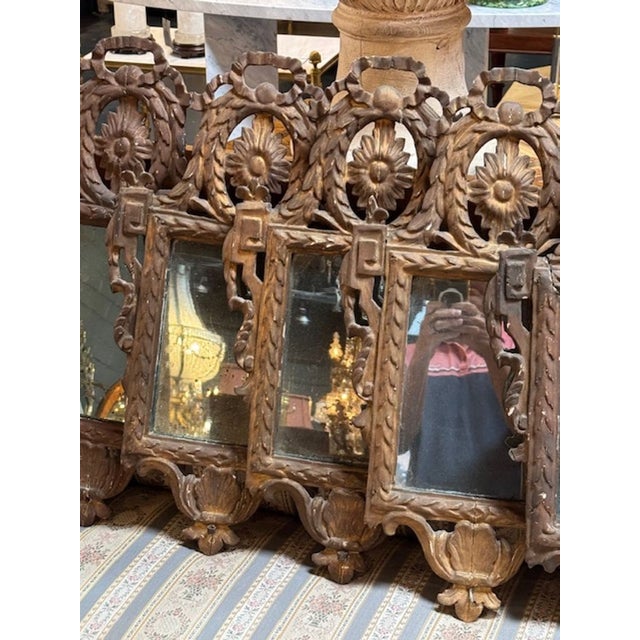 18th Century Set of 6 18th C. Italian Carved Mirrors For Sale - Image 5 of 7