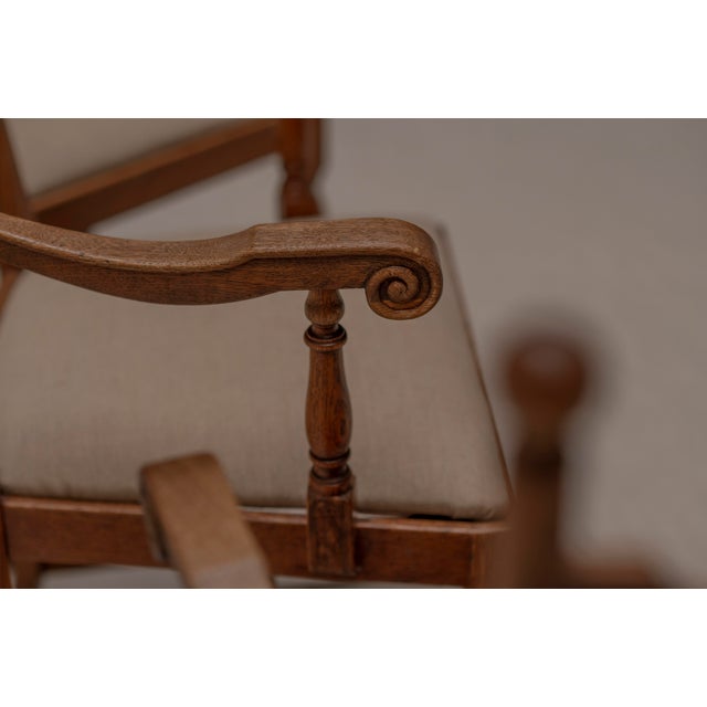 Beige Mid-Century French Dining Chairs after Charles Dudouyt, 1950s, Set of 4 For Sale - Image 8 of 18