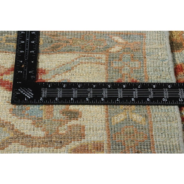 Blue Persian Sultanabad Rug, - 10'10 X 13'07 For Sale In Dallas - Image 6 of 9