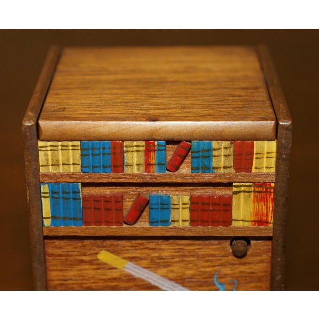 Miniature Folk Art Cigarette and Cigar Dispenser, 1970s For Sale - Image 4 of 14
