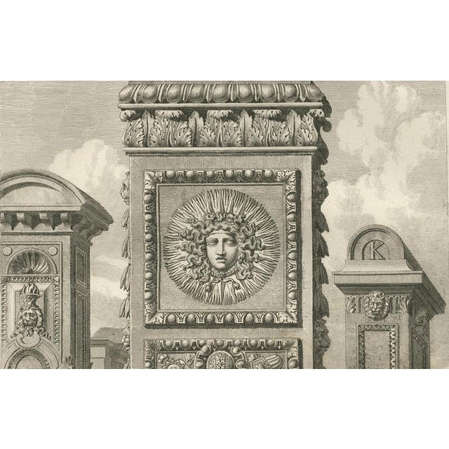 Early 19th Century Louis-Pierre Baltard, Louvre Chimney Ornament, 1803, Paper For Sale - Image 5 of 9
