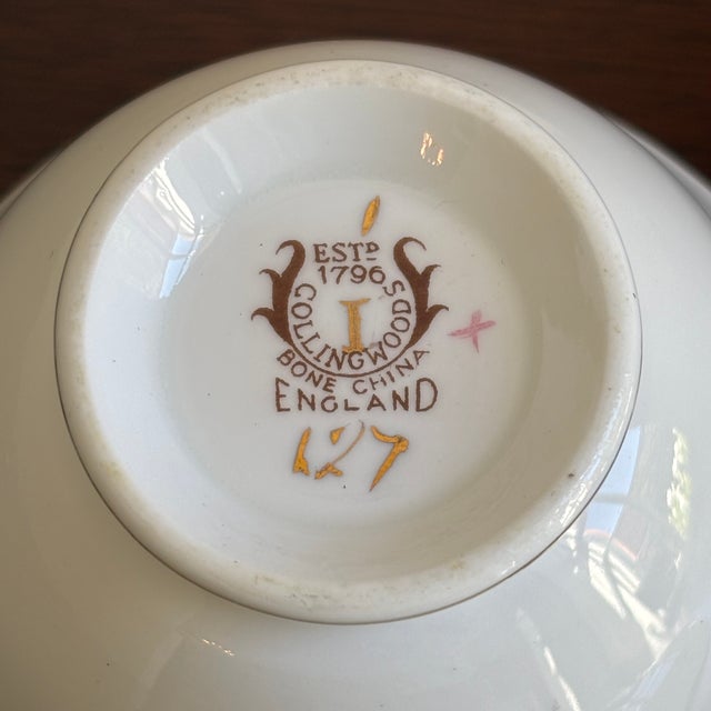 White Mid-20th Century English Collingwoods Bone China Teacup For Sale - Image 8 of 18