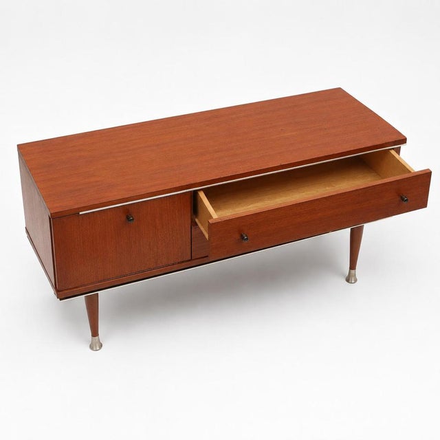 Vintage Low Teak Sideboard, 1960s For Sale - Image 4 of 9
