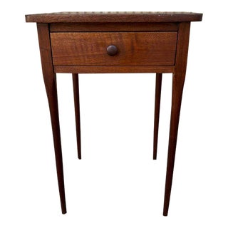 Early 20th Century Antique American Tapered Leg Single Drawer Work Table. For Sale
