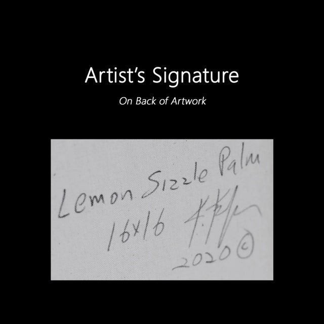 ''Lemon Sizzle Palm'' Original Artwork by Kathleen Keifer For Sale - Image 9 of 9