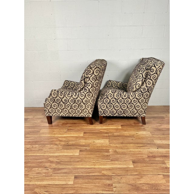 Wood Stickley Upholstered Tempe Lounge Chairs - a Pair For Sale - Image 7 of 10