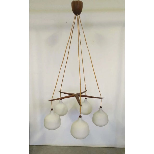Mid-Century Modern Chandelier from Luxus, 1960s For Sale - Image 3 of 10
