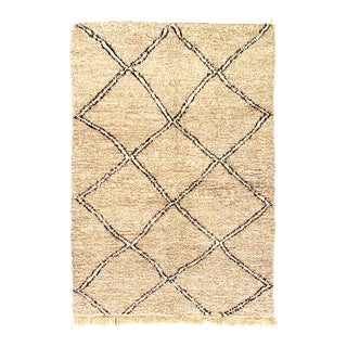 Vintage Hand Knotted Moroccan Rug For Sale