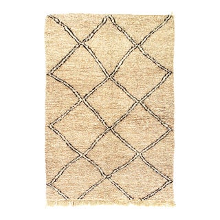 Vintage Hand Knotted Moroccan Rug For Sale