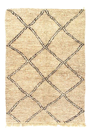 Vintage Hand Knotted Moroccan Rug