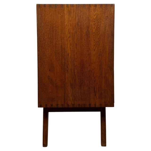 Vintage 20th Century English Golden Oak Chest of Drawers For Sale - Image 6 of 12