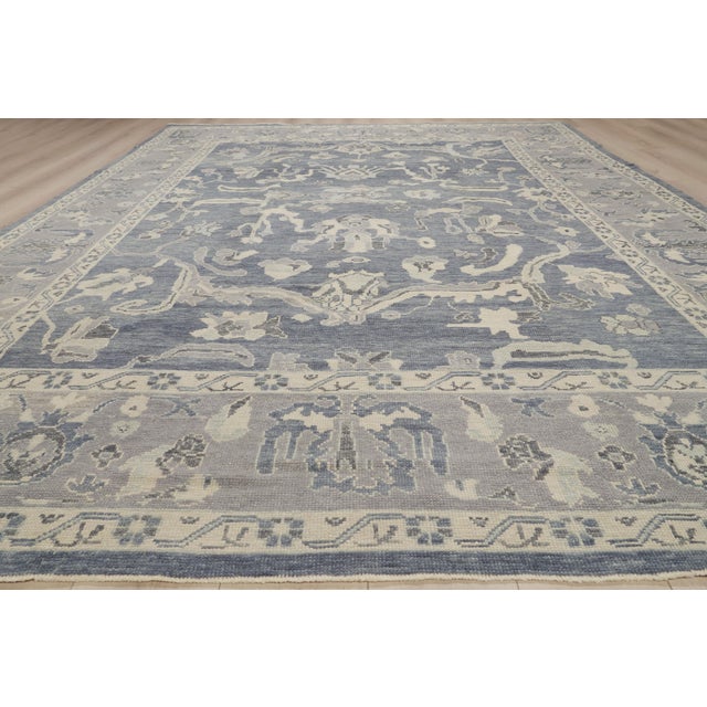 Contemporary Turkish Oushak Rug, 09'11 X 14'00 For Sale - Image 9 of 10