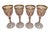 Boho Chic Set of 4 Moser Bohemian Enameled Decorated Cut Crystal Wine Stem Glasses For Sale - Image 3 of 6