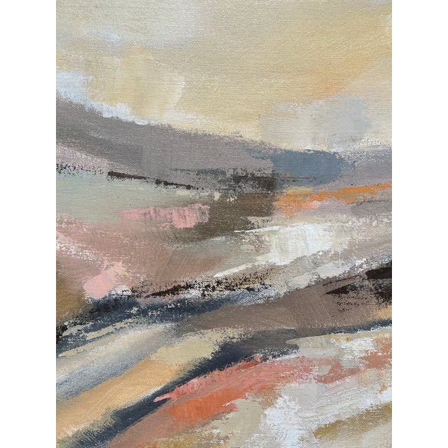 Abstract Landscape, Sunlit River, Contemporary Acrylic Painting For Sale - Image 4 of 5