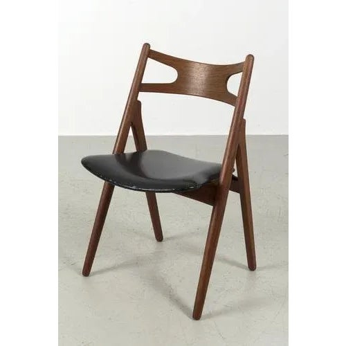 CH29P Sawbuck Dining Room Chairs, Set of 3 For Sale - Image 3 of 13