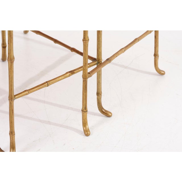 Nesting Tables with Mirrors by Maison Baguès, France, Set of 3 For Sale - Image 14 of 18