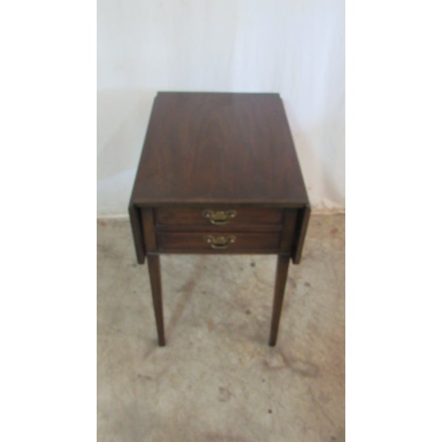 Item: Henkel Harris Table Details: Black Cherry Great Designer Look/Quality Piece Traditional Design Two Drawers Henkel...