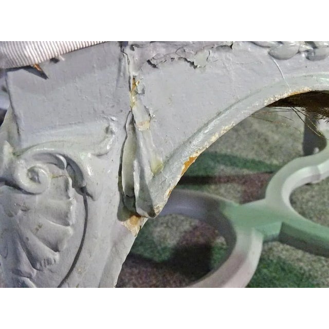 Gray Set of 6 French Cane Back Louis XV Painted Dining Chairs, Circa 1940 For Sale - Image 8 of 13