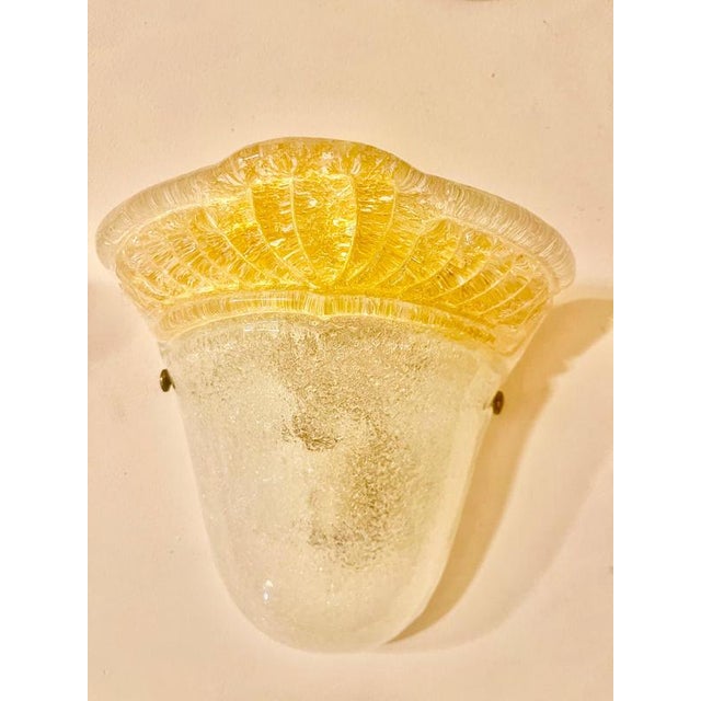 1980s Murano Glass Wall Lights from La Murina, Italy, 1980s, Set of 3 For Sale - Image 5 of 12