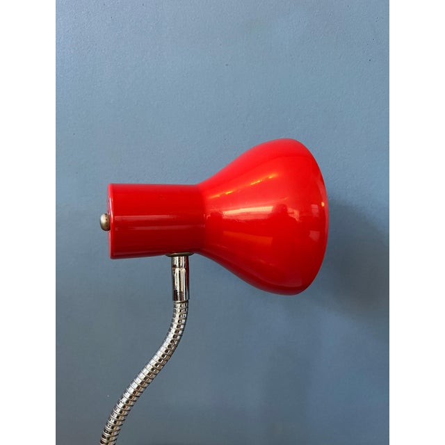Vintage Spage Age Red Flexible Table Lamp For Sale - Image 9 of 11