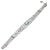 Art Deco Early 20th Century Art Deco Platinum Bracelet With Diamonds and Emeralds For Sale - Image 3 of 4