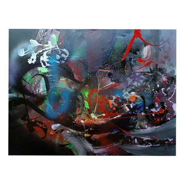 Ovidiu Kloska, Ruster in the Night, Acrylic on Canvas For Sale