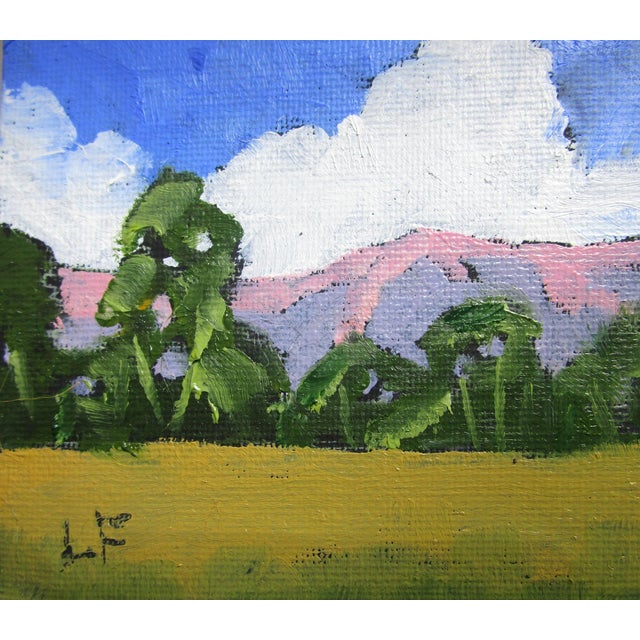 Contemporary Miniature Ojai Valley 4x4 Lynne French California Landscape O/C For Sale - Image 3 of 3