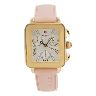Ladies Michele by Fossil Deco Sport 36mm Mww06k000072 Silver Dial Quartz Watch For Sale