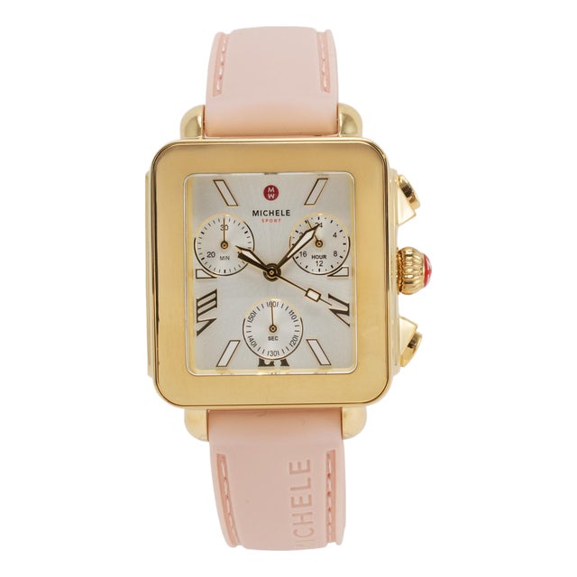 Ladies Michele by Fossil Deco Sport 36mm Mww06k000072 Silver Dial Quartz Watch For Sale