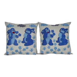 Uzbek Suzani Pillow Cover - A Pair For Sale