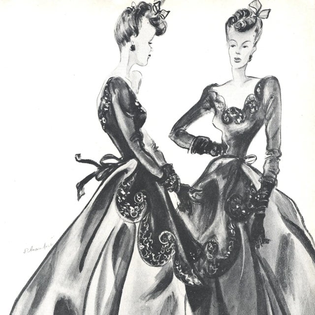 This is a 1939 fashion illustration that appeared in a French magazine of the time. It is original to 1939 and NOT a...