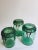 Teal French Colored Glass Jars from Durfor, 1920s, Set of 3 For Sale - Image 8 of 12