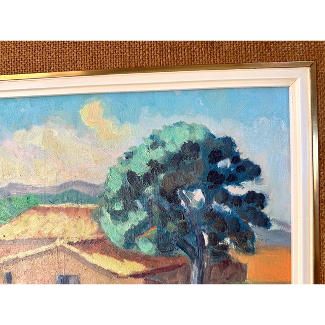 Espinosa, House in the Countryside, 1980s, Oil on Canvas For Sale - Image 4 of 9