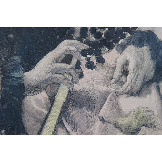 Mid 19th Century Alfredo Perea Antique Esperando El Carruaje Waiting for Carriage Engraving 31" For Sale - Image 5 of 11