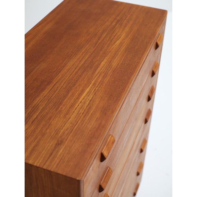 Tall Chest of Drawers in Teak by Børge Mogensen for Søborg, 1960s For Sale - Image 12 of 14