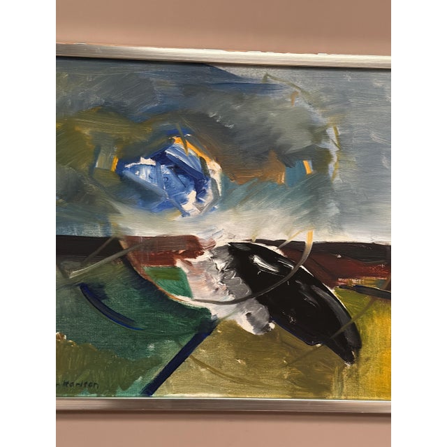 Holger Karlson, Swedish Composition, 1960s, Oil on Canvas, Framed For Sale - Image 18 of 18