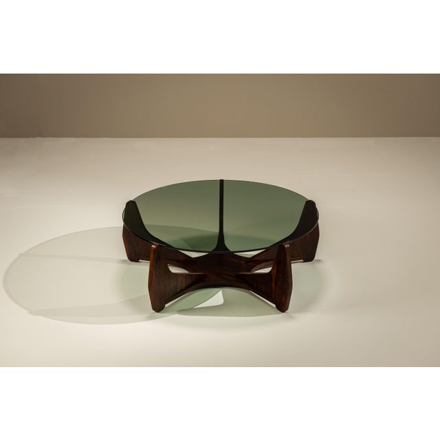 Round Coffee Table Veneered in Rosewood, Italy, 1960s For Sale - Image 6 of 12