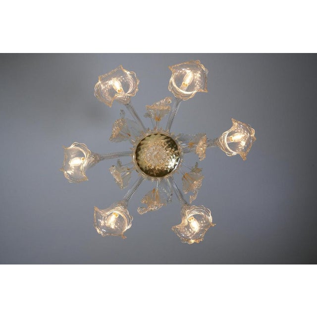 Murano Chandelier with Flowers, 1980s For Sale - Image 13 of 14