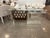 Vintage Modern Peg Lucite Console Table Two Tier New Glass Tops For Sale In West Palm - Image 6 of 12