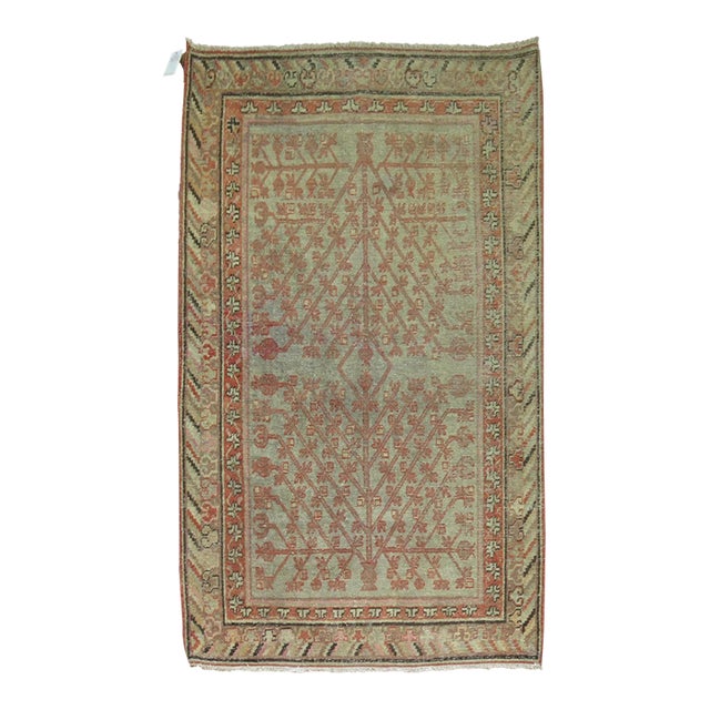 late 19th Century Khotan accent Rug - 4'1" x 6'10" For Sale