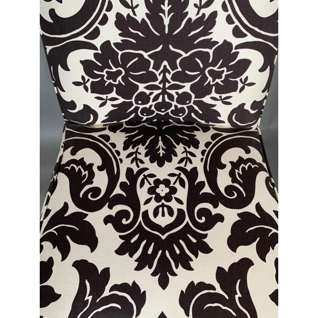 Black 1950s Vintage High Back Decorator Chairs- A Pair For Sale - Image 8 of 10