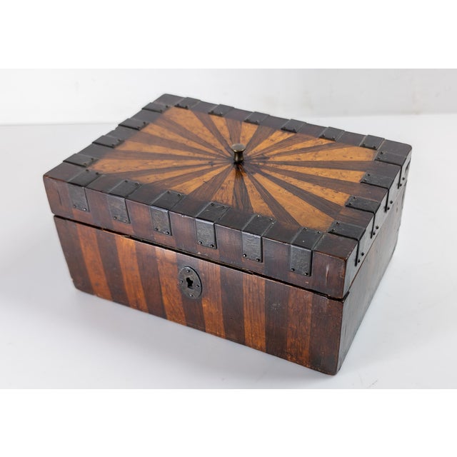 Rustic European 19th Century European German or Austrian Biedermeier Strong Box For Sale - Image 3 of 15