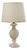 Antique Marble Table Lamp with Fabric Shade For Sale