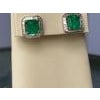 AGL Certified Minor Traditional 5 Carat Colombian Emerald Diamond Stud Earrings For Sale - Image 16 of 18
