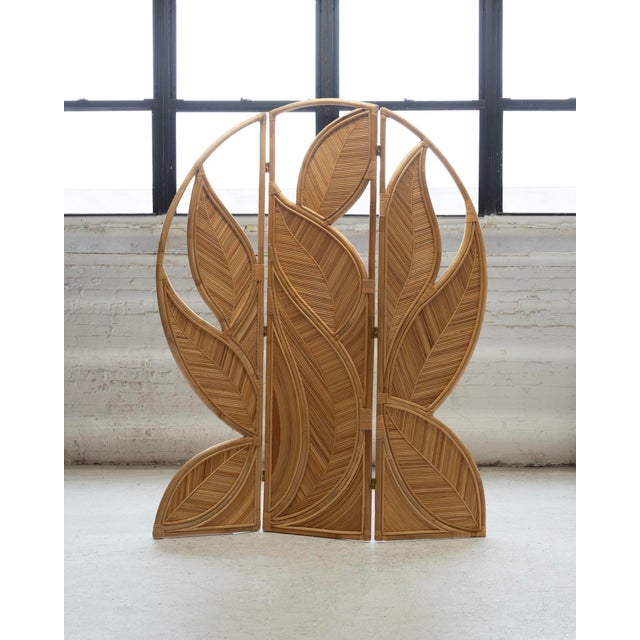 Gabriella Crespi Bamboo Screen in the Style of Gabriella Crespi For Sale - Image 4 of 6