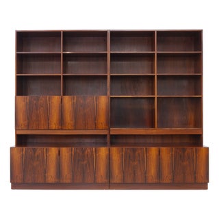Large Modern Danish Rosewood Bookcase, 1970s For Sale