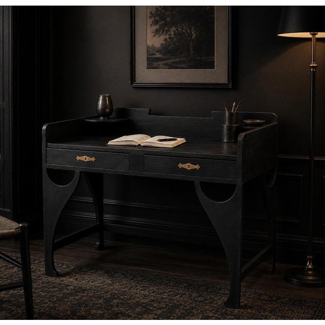 Sculptural Jugend Desk attributed to N. Boman for Oy, Finland, 1927 For Sale - Image 10 of 11