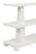 Not Yet Made - Made To Order Matthew Izzo Home Lowen Textured White Linen Three Tier Console Table For Sale - Image 5 of 8