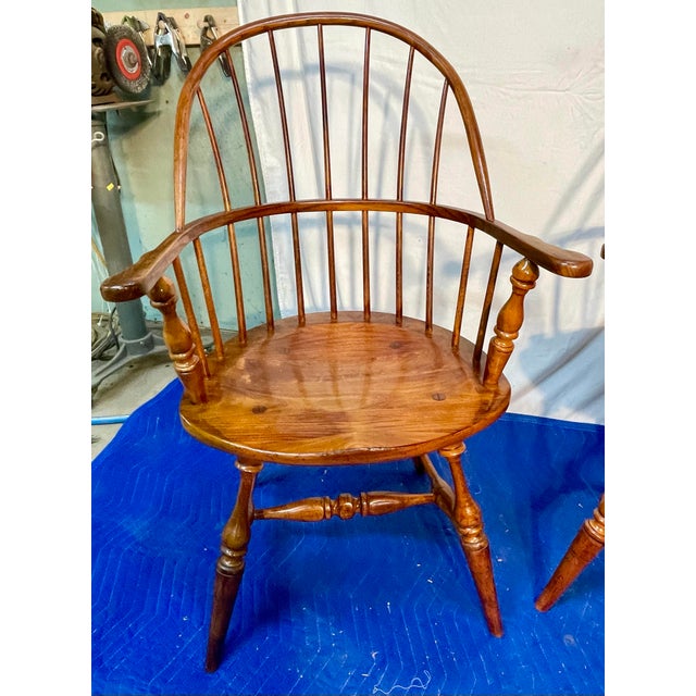 Own a piece of living history with these masterfully crafted Sack-Back Windsor Chairs made by Fredrick Duckloe Brothers of...